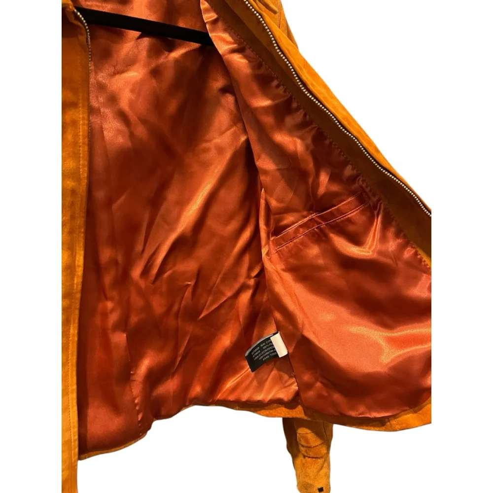 Vintage Adler Collection Leather Suede Burnt Orange Jacket Size Large Women's